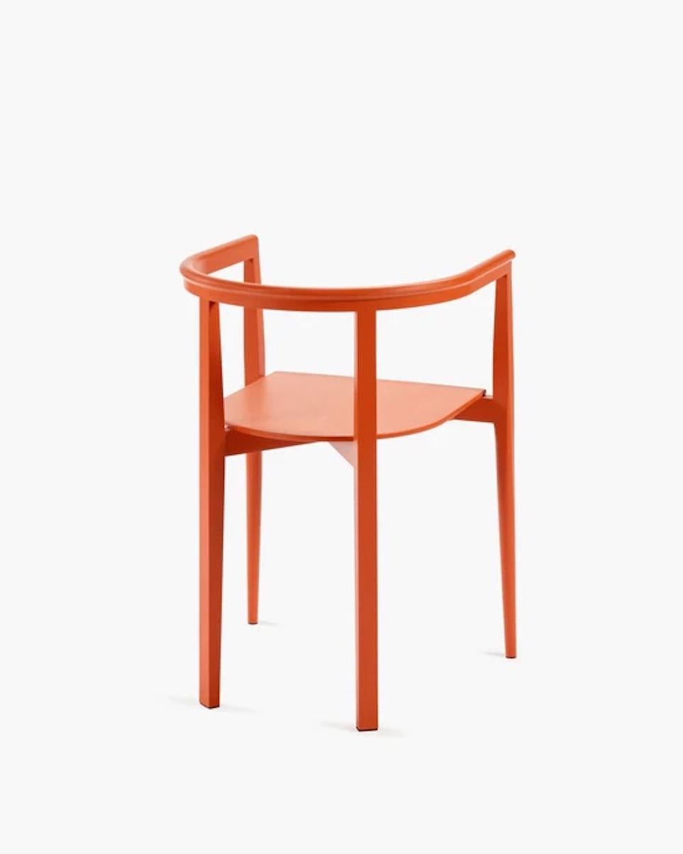 Scandinavian Modern Contemporary Chair 'Elé' by Ann Demeulemeester, Beech Orange (in stock) For Sale