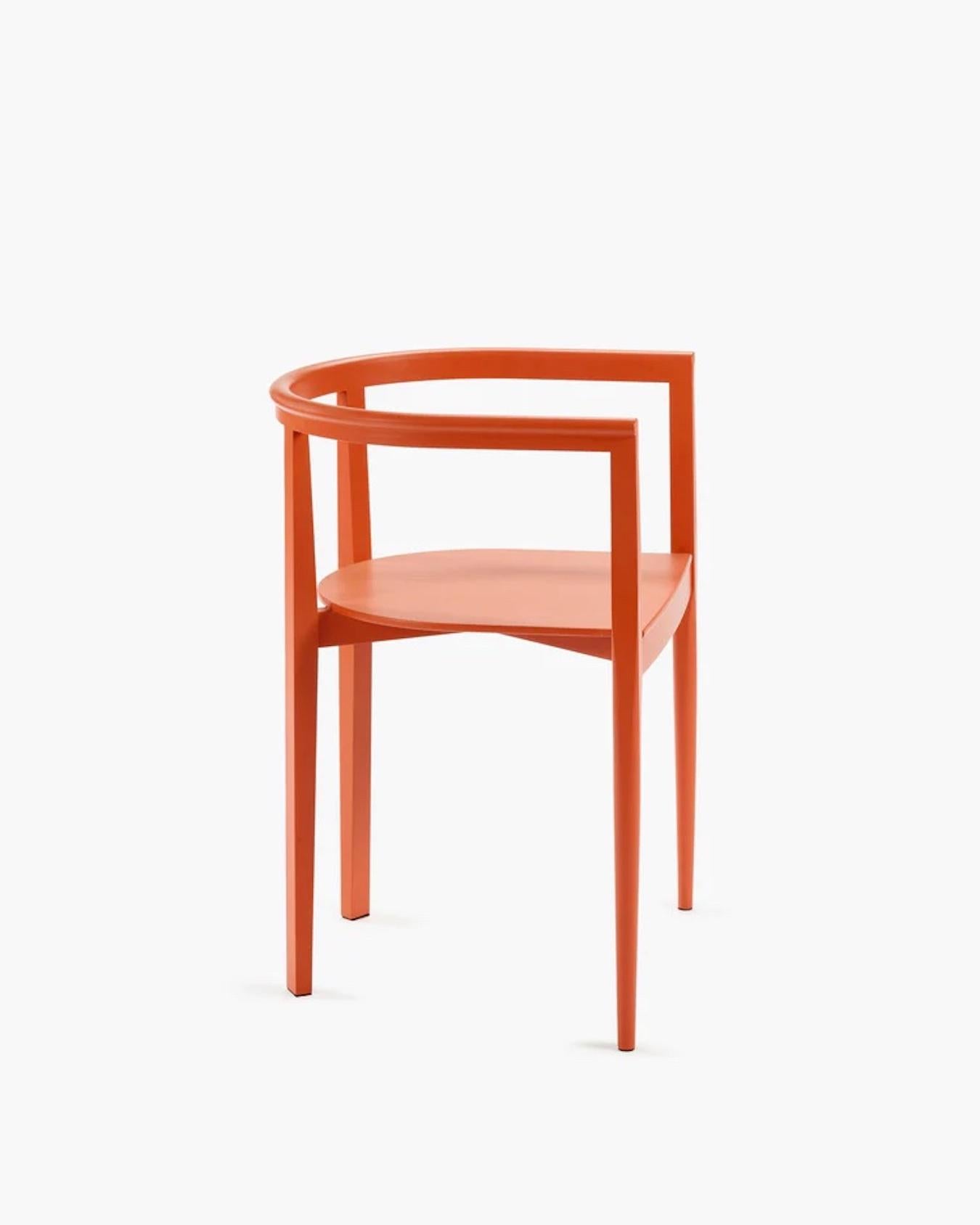 Contemporary Chair 'Elé' by Ann Demeulemeester, Beech Orange (in stock) In New Condition For Sale In Paris, IDF
