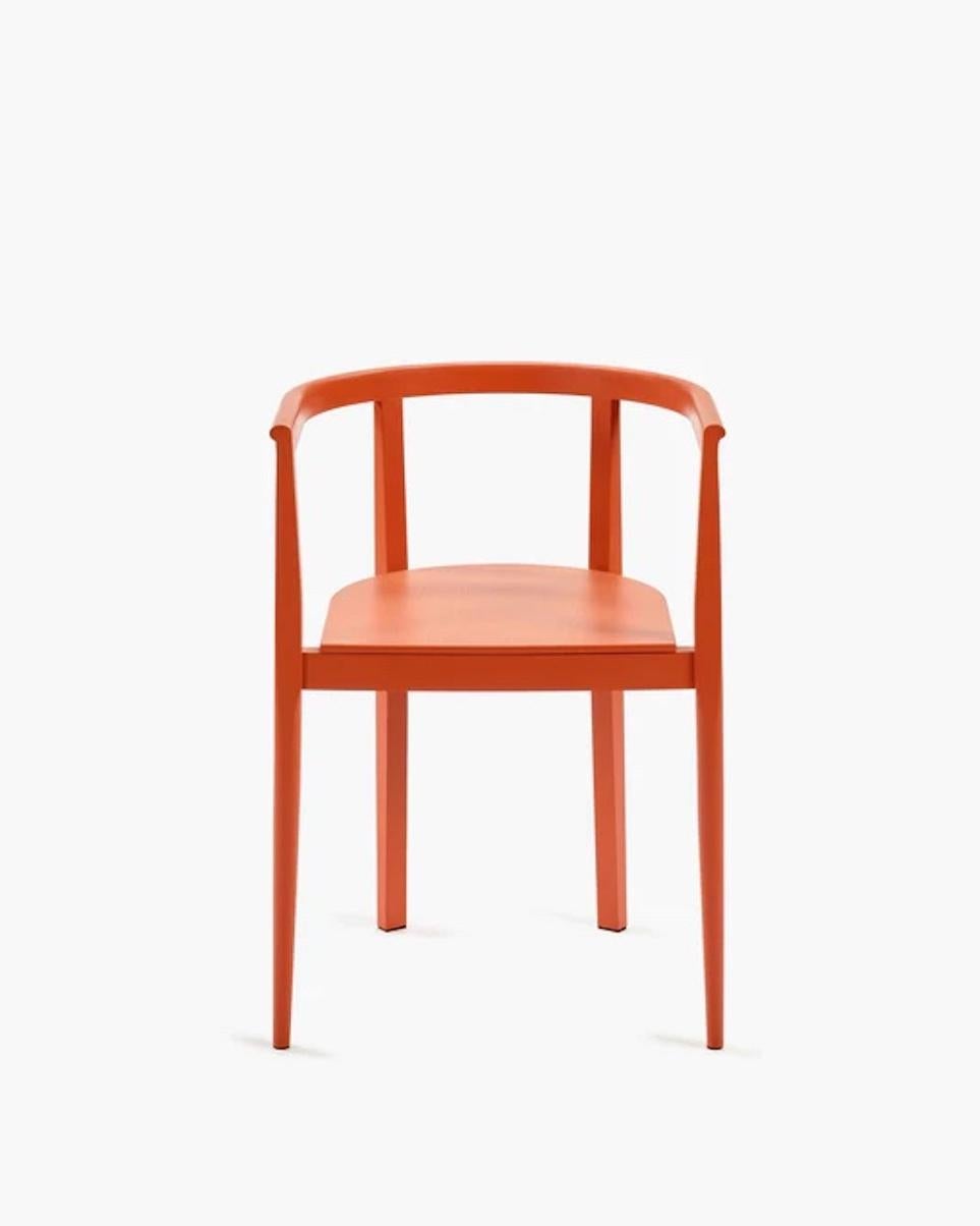 Contemporary Chair 'Elé' by Ann Demeulemeester, Beech Orange (in stock) For Sale 2