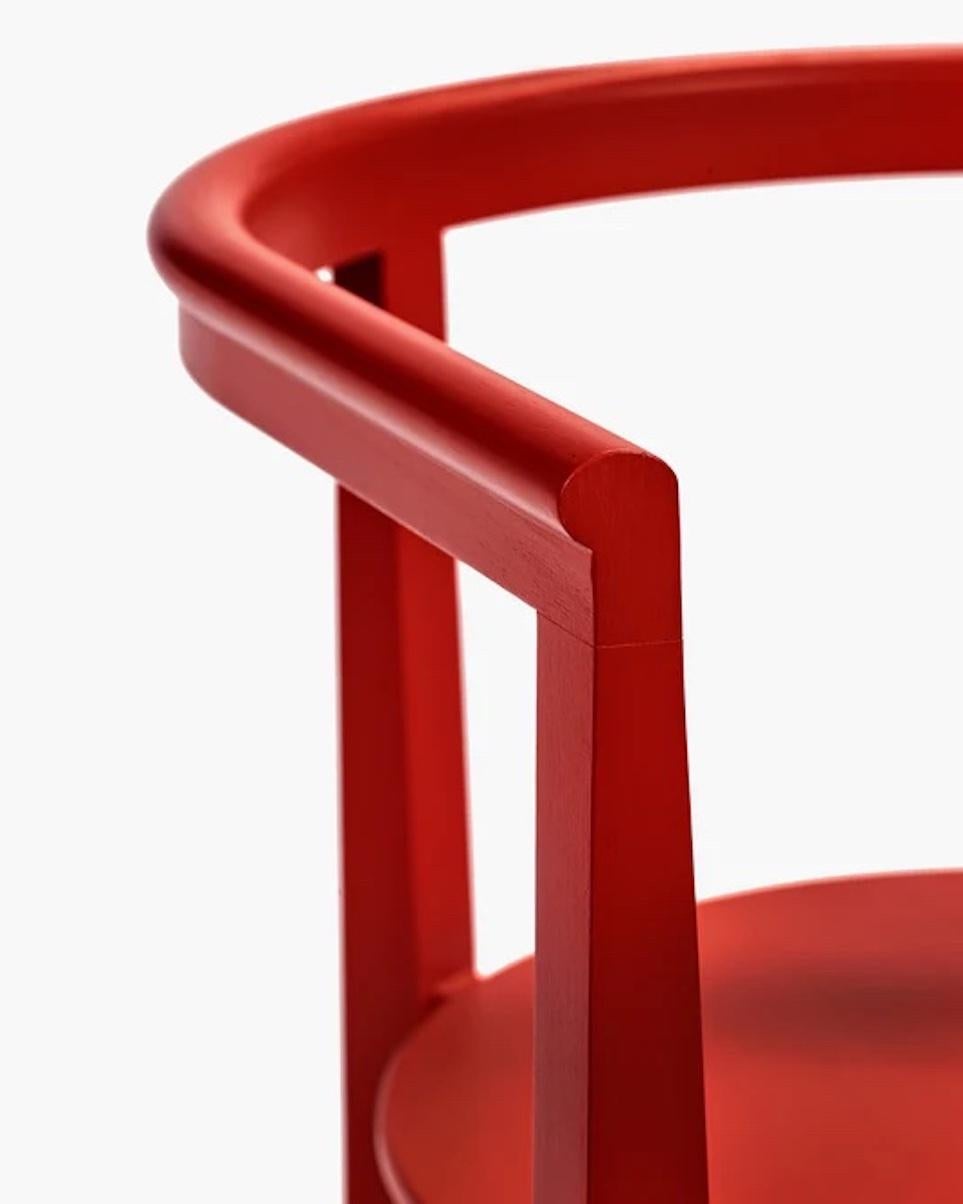 Contemporary Chair 'Elé' by Ann Demeulemeester, Beech Red (in stock) For Sale 2