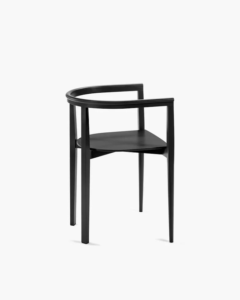 Scandinavian Modern Contemporary Chair 'Elé' by Ann Demeulemeester, Black Beech (in stock) For Sale