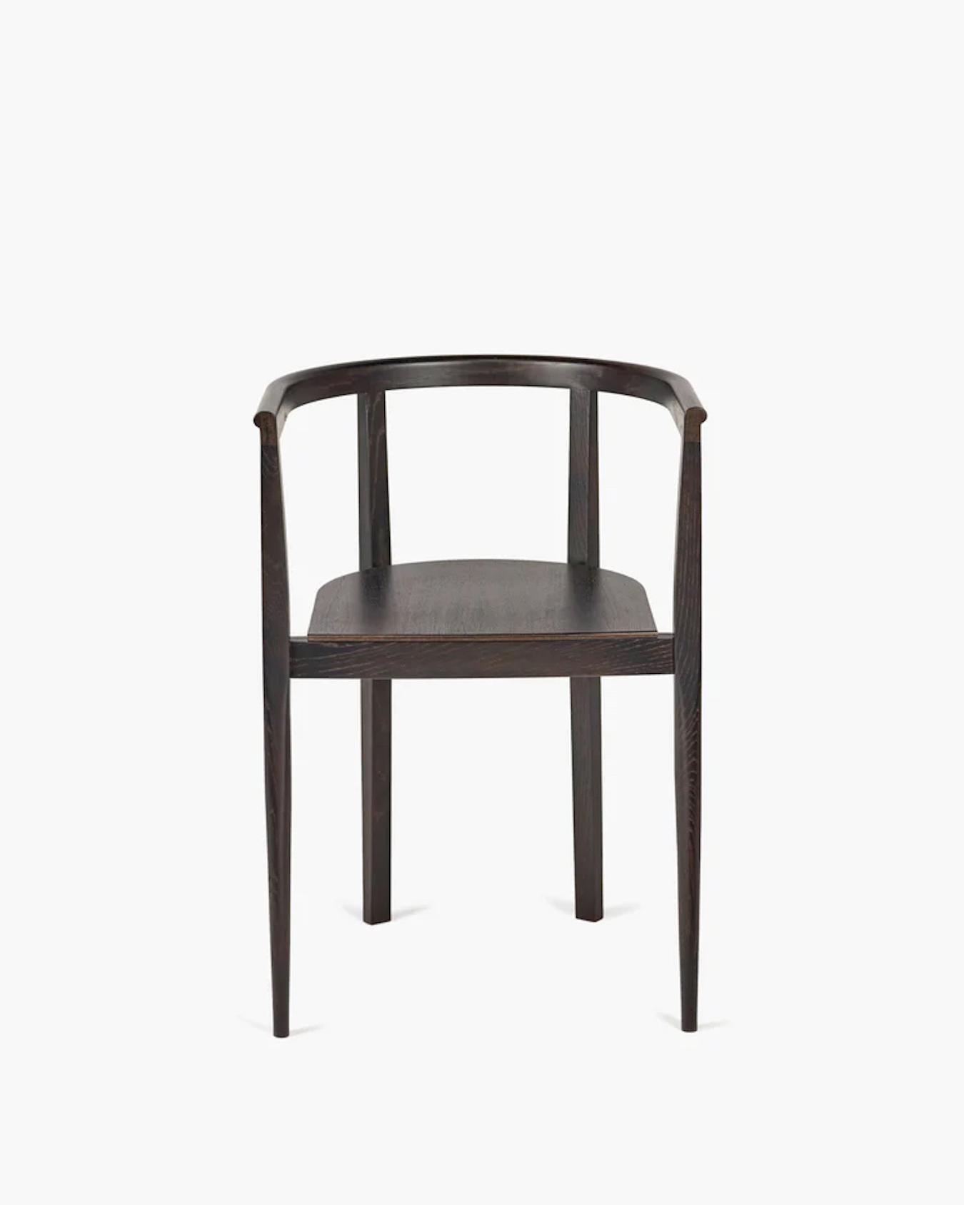 Contemporary Chair 'Elé' by Ann Demeulemeester, Brown Oak (in stock) In New Condition For Sale In Paris, IDF