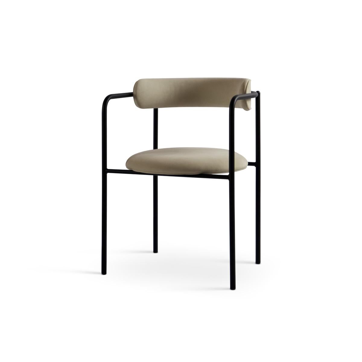 Contemporary Chair 'FF 4-Legs' Bouclé, A Joy 001, Black Legs For Sale 5