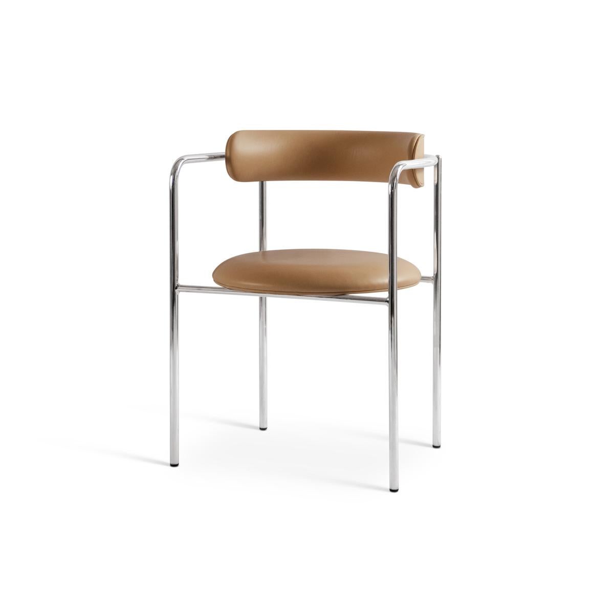 Contemporary Chair 'FF 4-Legs' Bouclé, A Joy 001, Chrome Legs For Sale 8