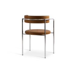 Contemporary Chair 'FF 4-Legs' Camel, Dunes Leather, 21004