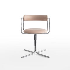 Contemporary Chair 'FF Swivel' Chrom, Dakar Leder