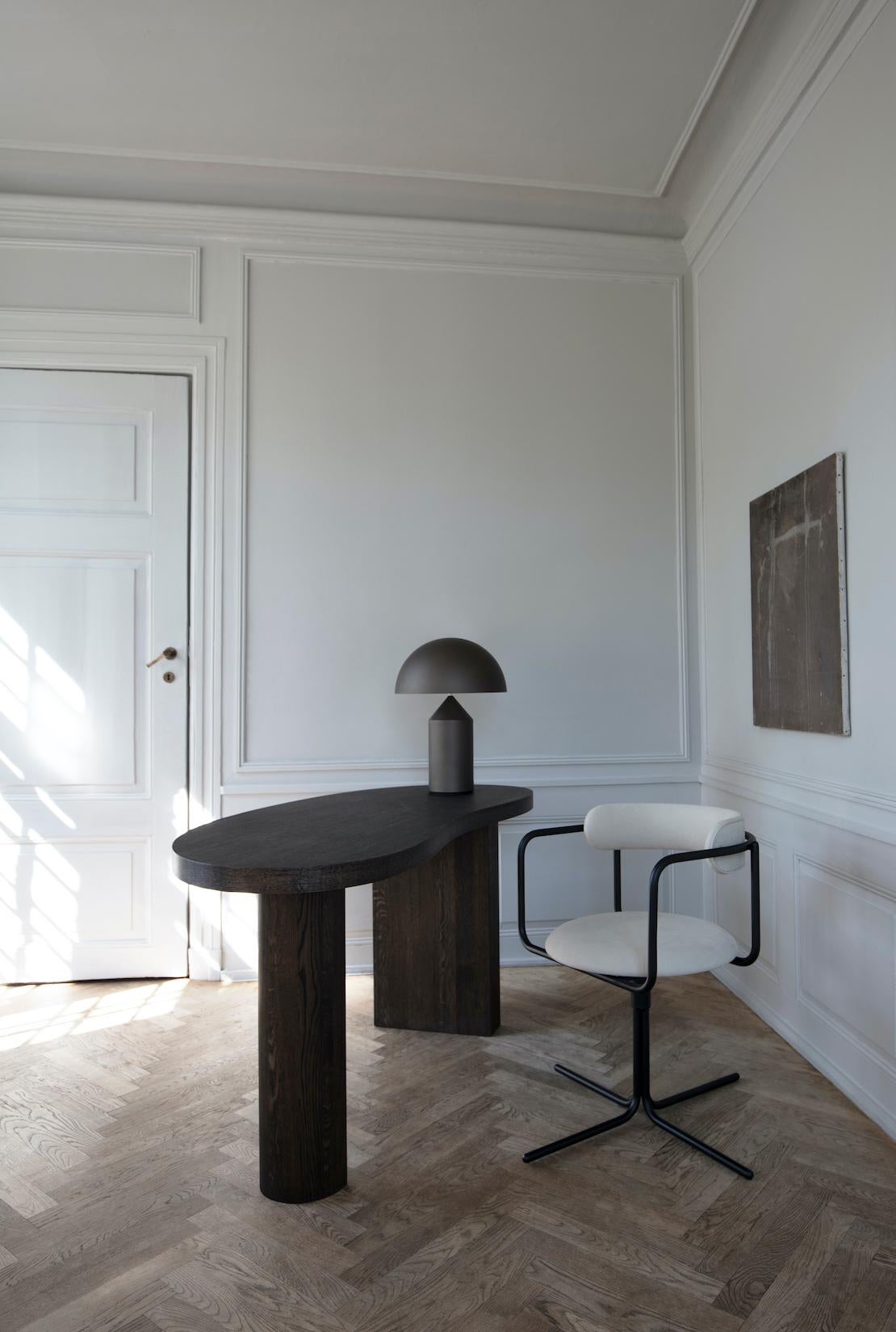 Contemporary Chair 'FF Swivel' Chrom, Dakar Leder (Stahl) im Angebot