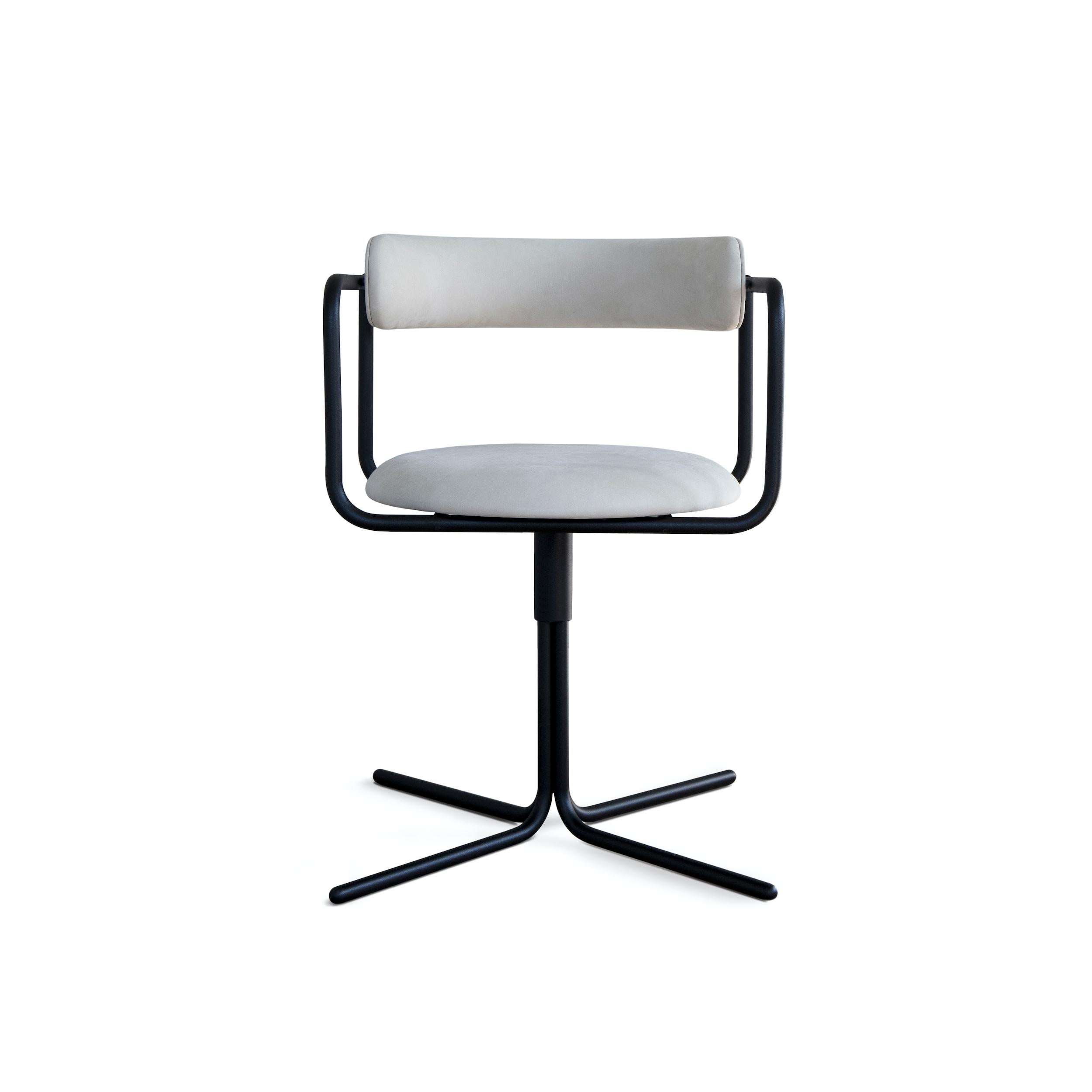 Contemporary Chair 'FF Swivel' Chrome, Loop Fabric For Sale 8