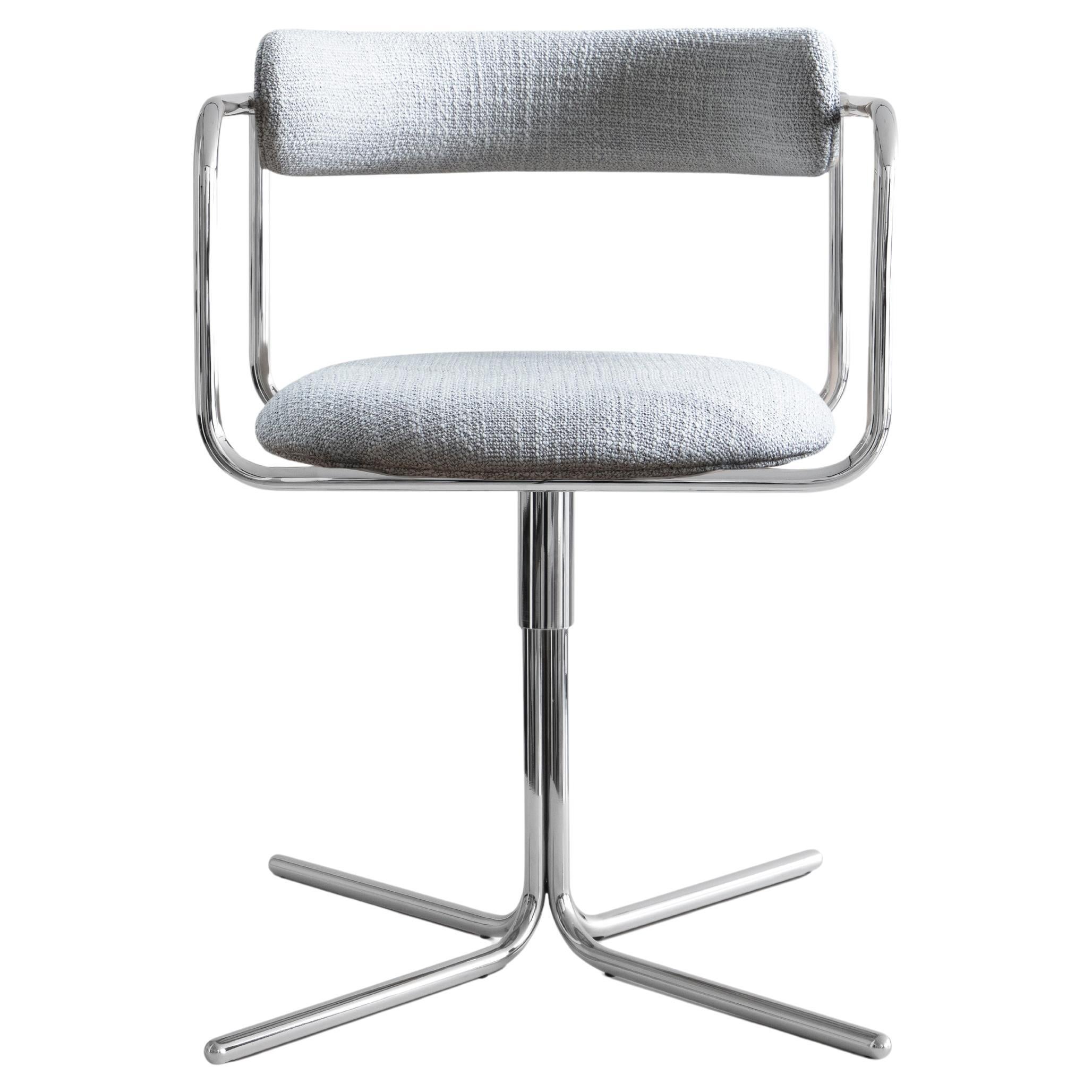 Contemporary Chair 'FF Swivel' Chrome, Loop Fabric