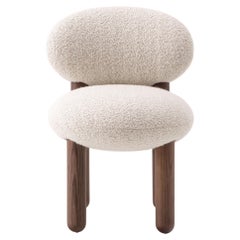 Contemporary Chair 'Flock CS2' by Noom, Brown Wood Legs + Nimbus 06