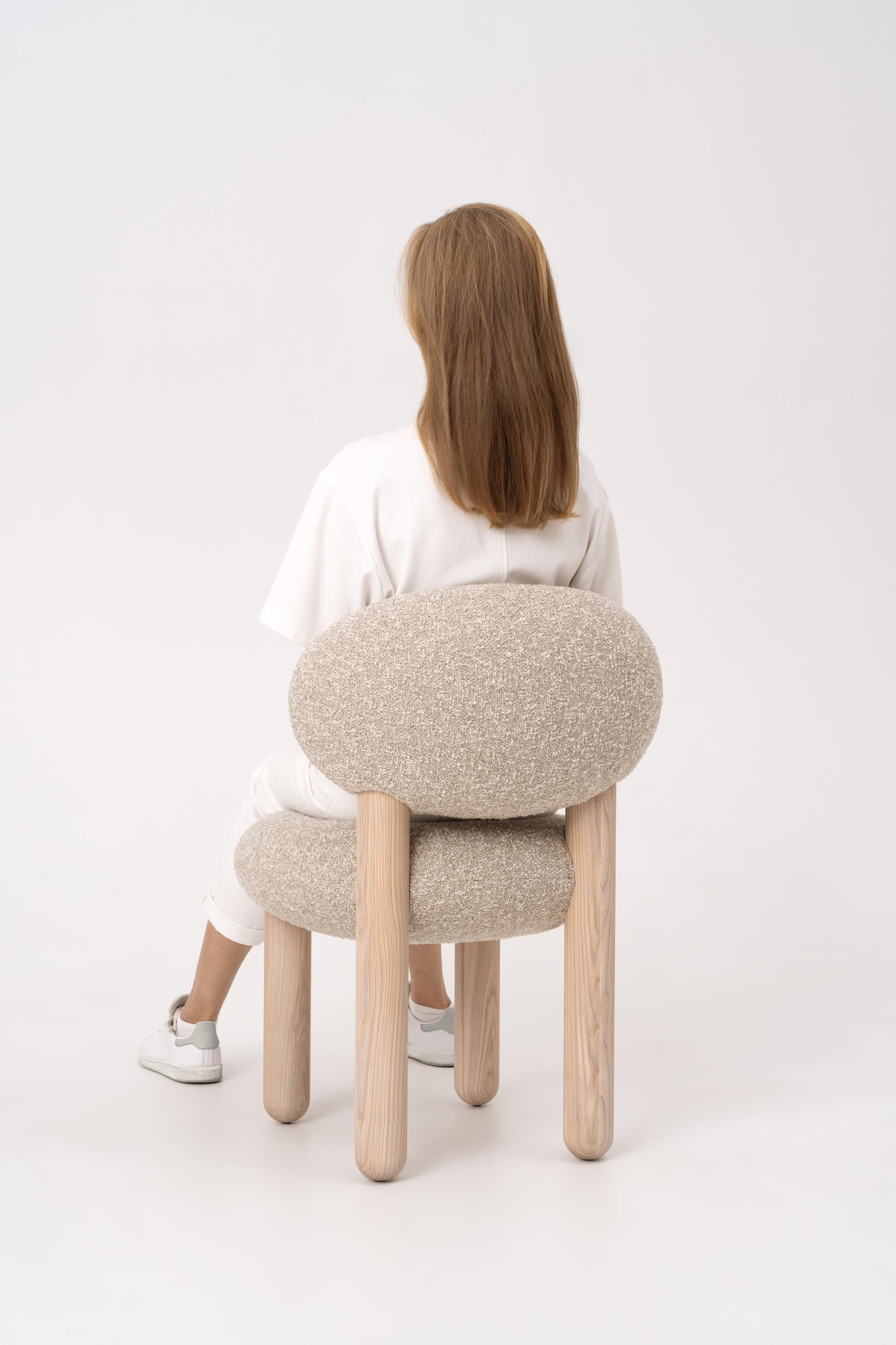 Contemporary Dining Chair 'Flock CS2' von Noom, Kvadrat Zero Fabric  im Angebot 6