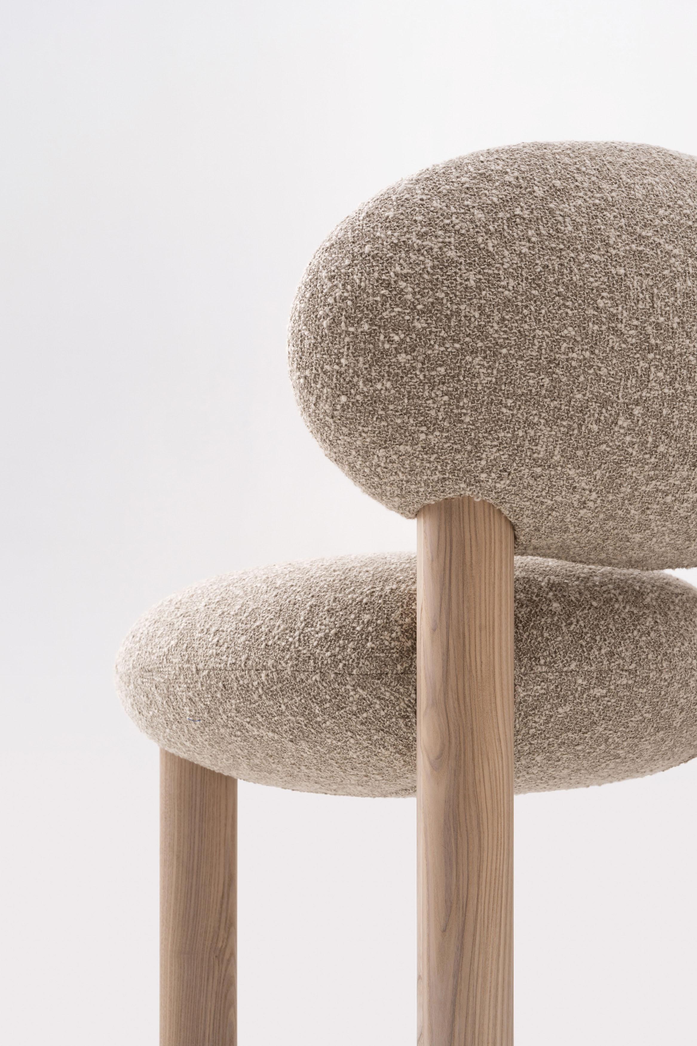 Contemporary Dining Chair 'Flock CS2' von Noom, Kvadrat Zero Fabric  (Wolle) im Angebot