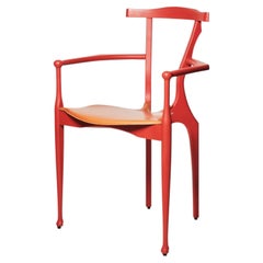 Contemporary chair 'Gaulino' by Oscar Tusquets x BD Barcelona, Coral Red