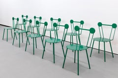 Contemporary Chair Green Haly Aluminium by Chapel Petrassi
