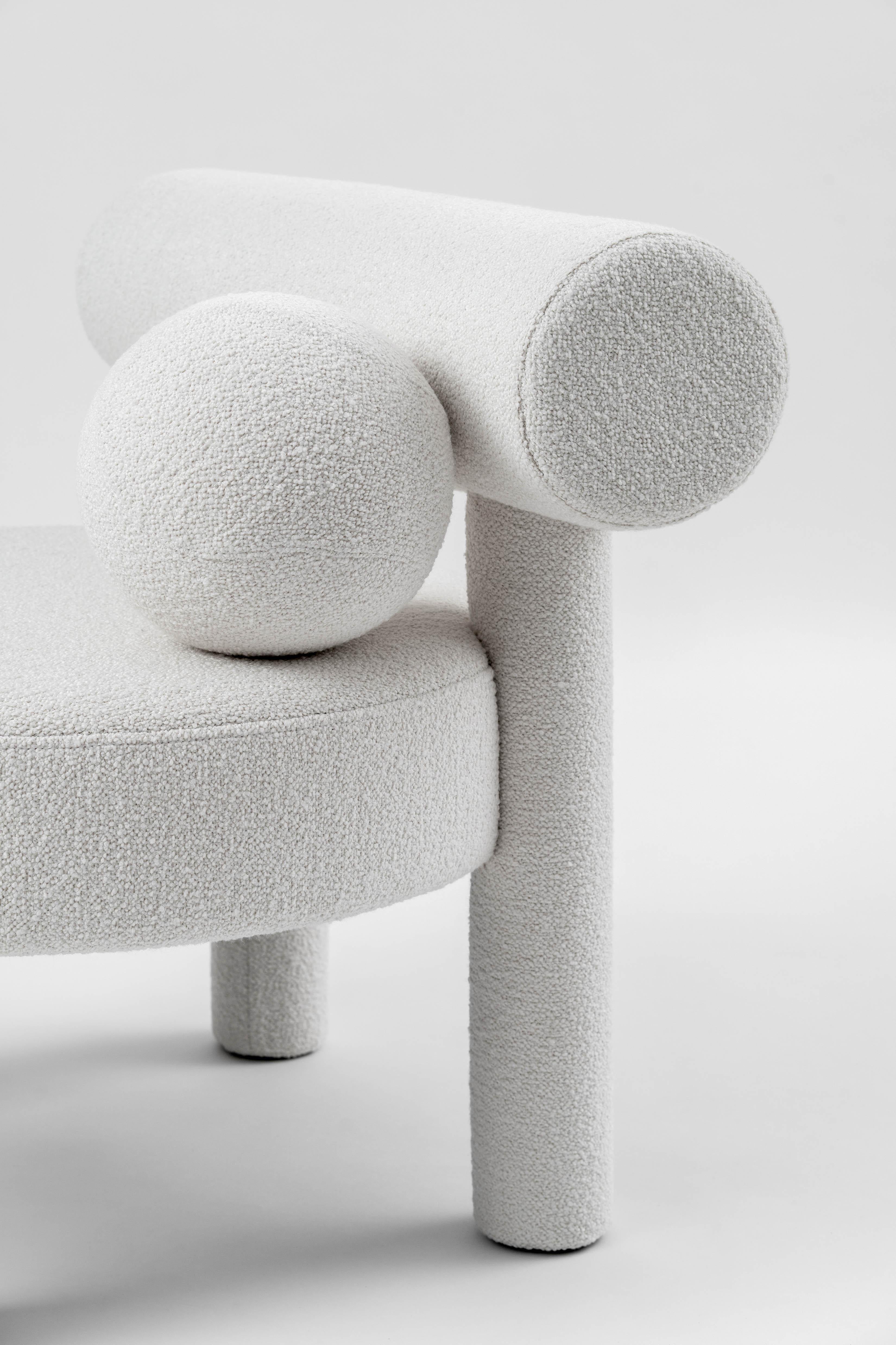 Contemporary Chair Gropius CS1 by NOOM, Dedar Tiger Mountain For Sale 5
