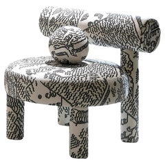 Contemporary Chair Gropius CS1 by NOOM, Dedar Tiger Mountain 