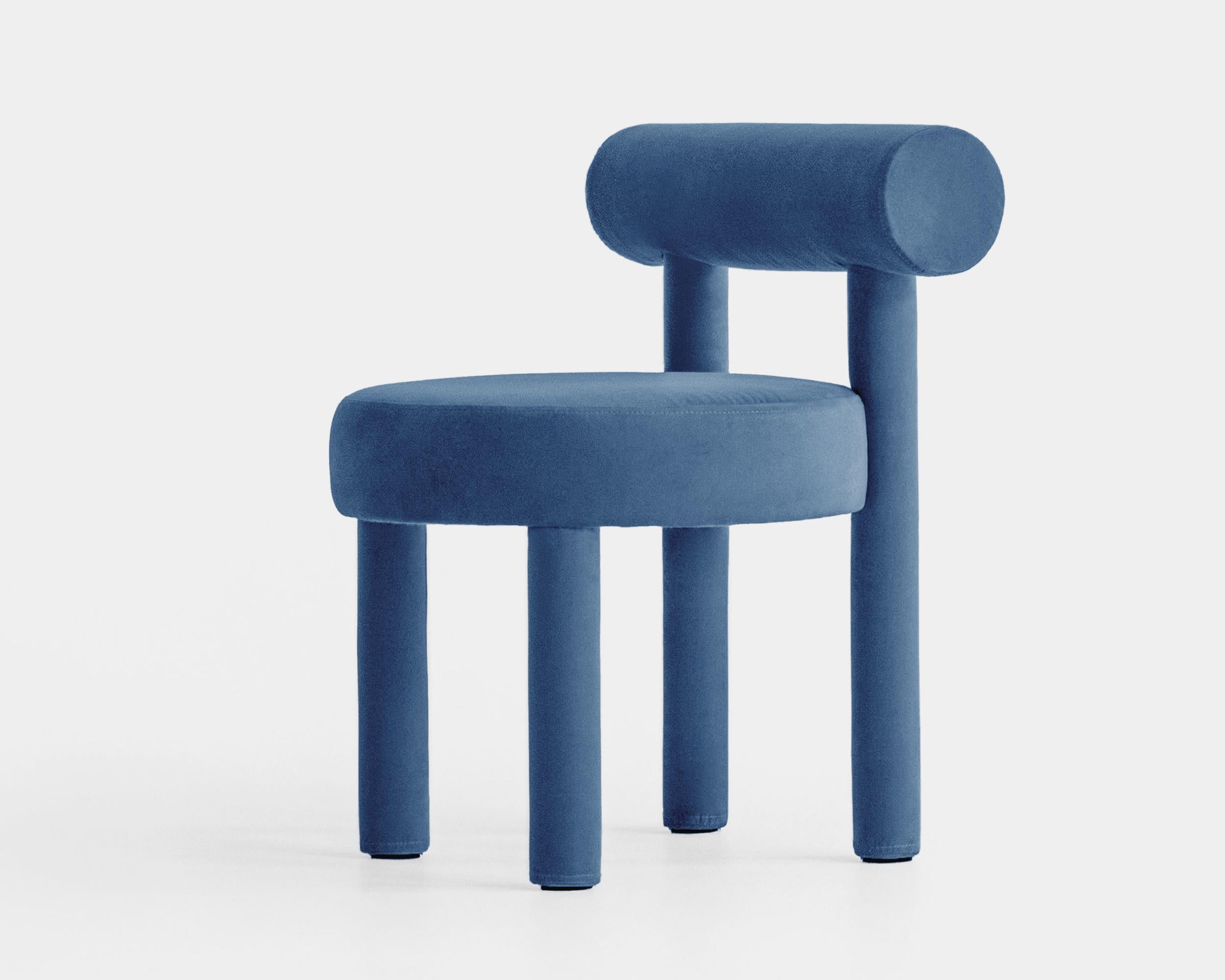 Organic Modern Contemporary Chair 'Gropius CS1' by Noom, Magic Velvet, 2233 For Sale