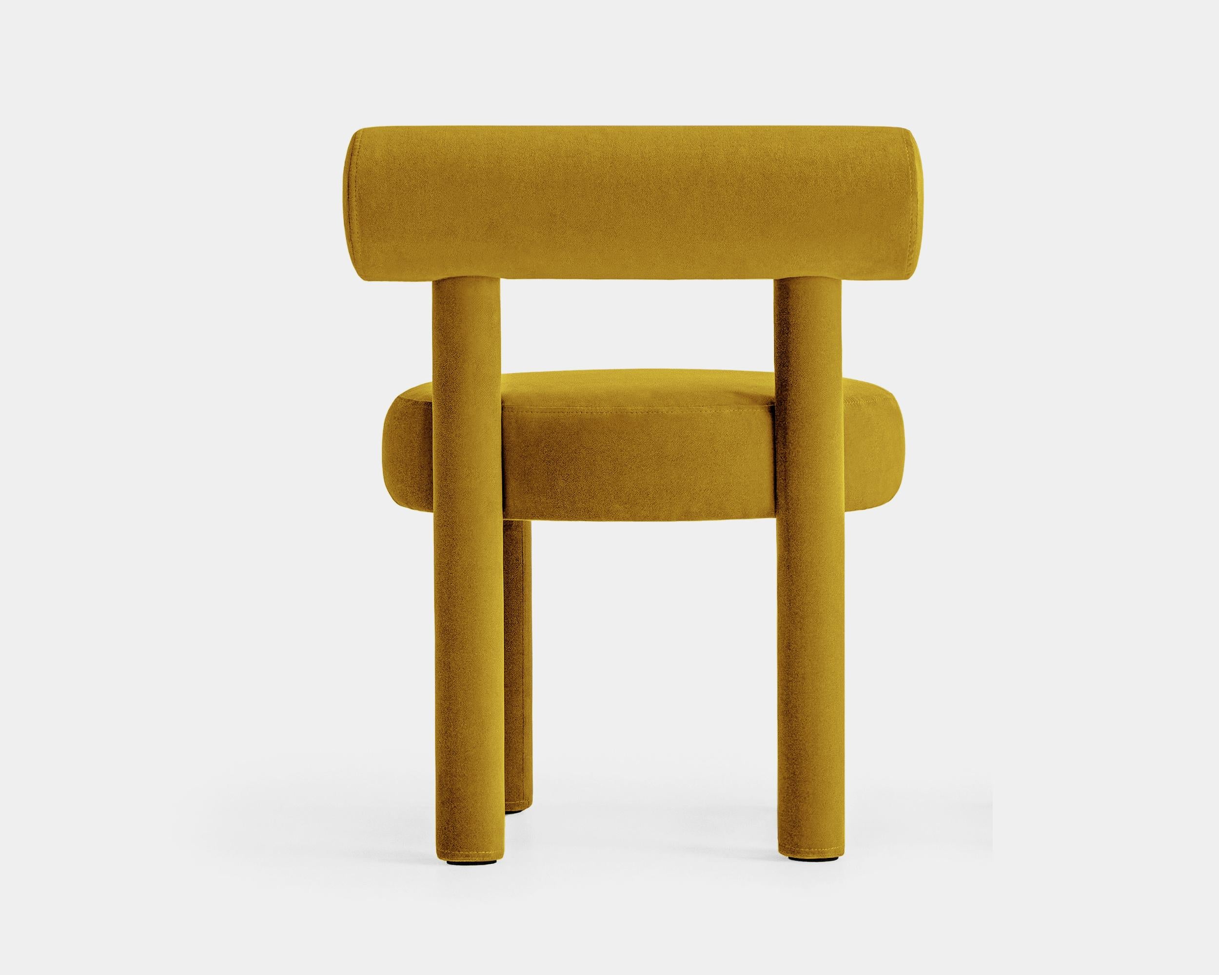 Chair Gropius CS1
Designer: Kateryna Sokolova

Model in the main picture : Collection - Magic velvet, Color - yellow 2234

Dimensions:
Height: 74 cm / 29,13 in
Width: 57 cm / 22,44 in
Depth: 57 cm / 22,44 in
Seat height: 47 cm / 18,11 in

New NOOM