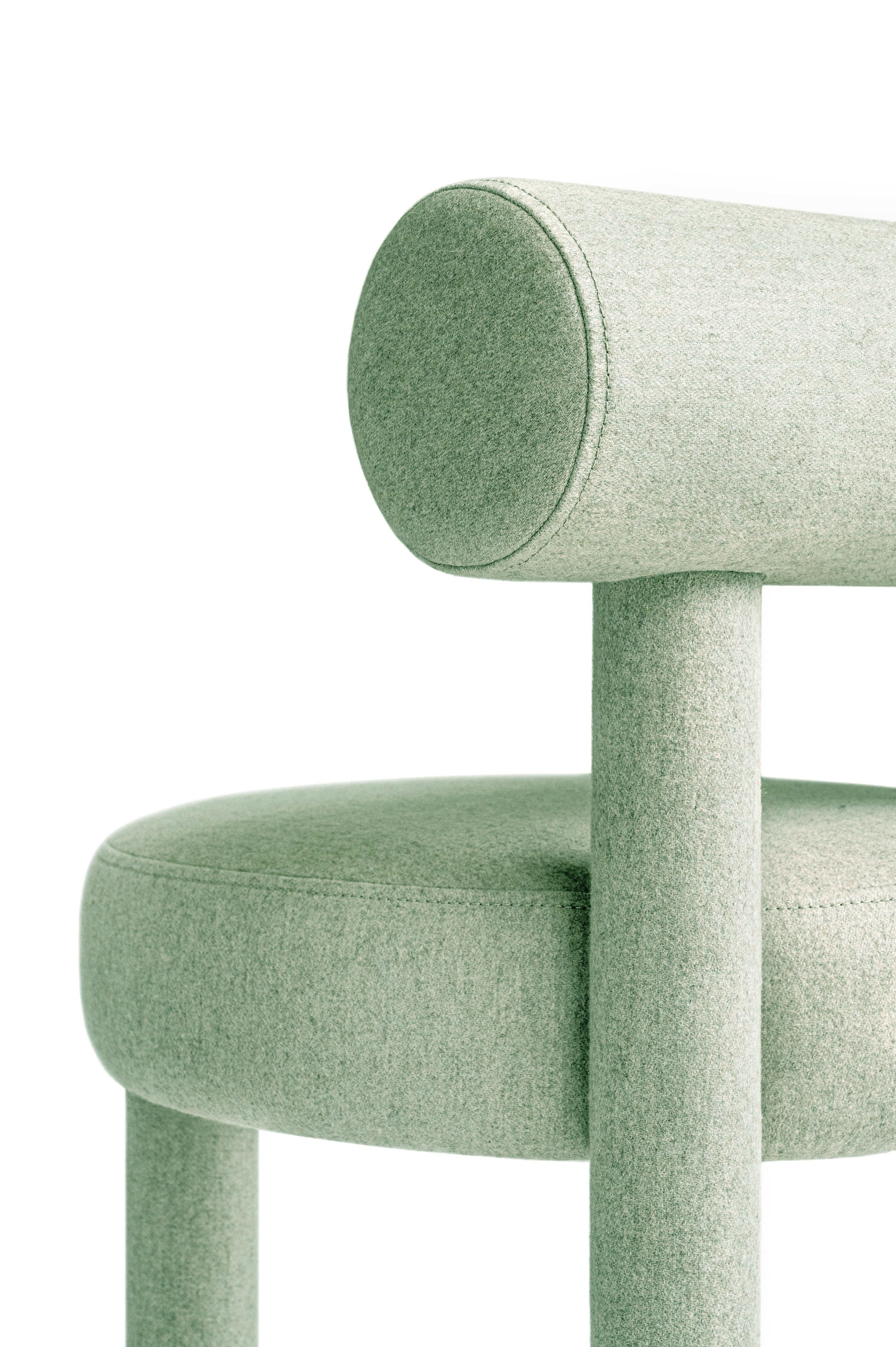 Ukrainian Contemporary Chair 'Gropius CS1' by Noom, Wool, Jade 42 For Sale