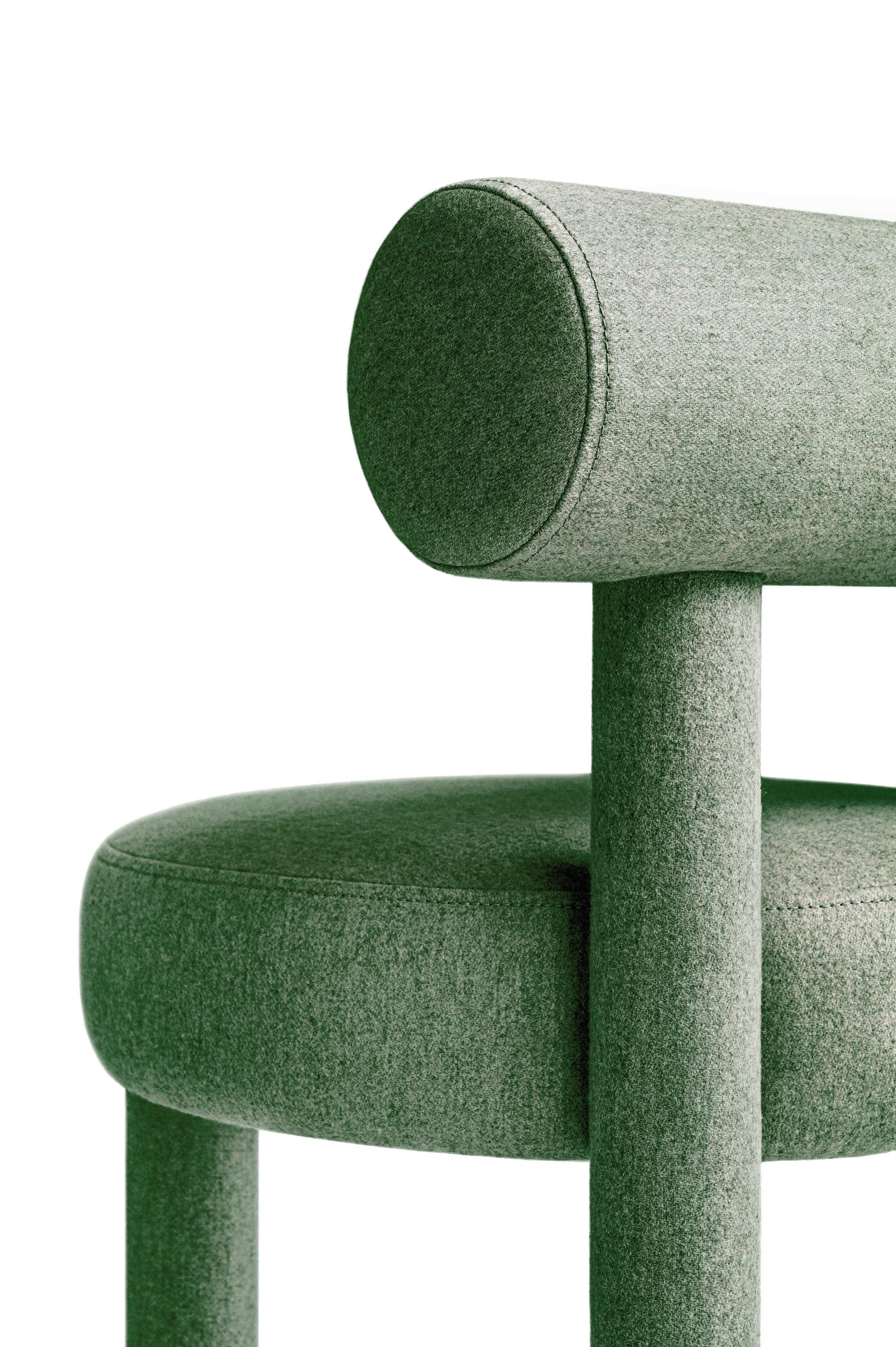 Contemporary Chair 'Gropius CS1' by Noom, Wool, Seagrass 64 In New Condition For Sale In Paris, FR