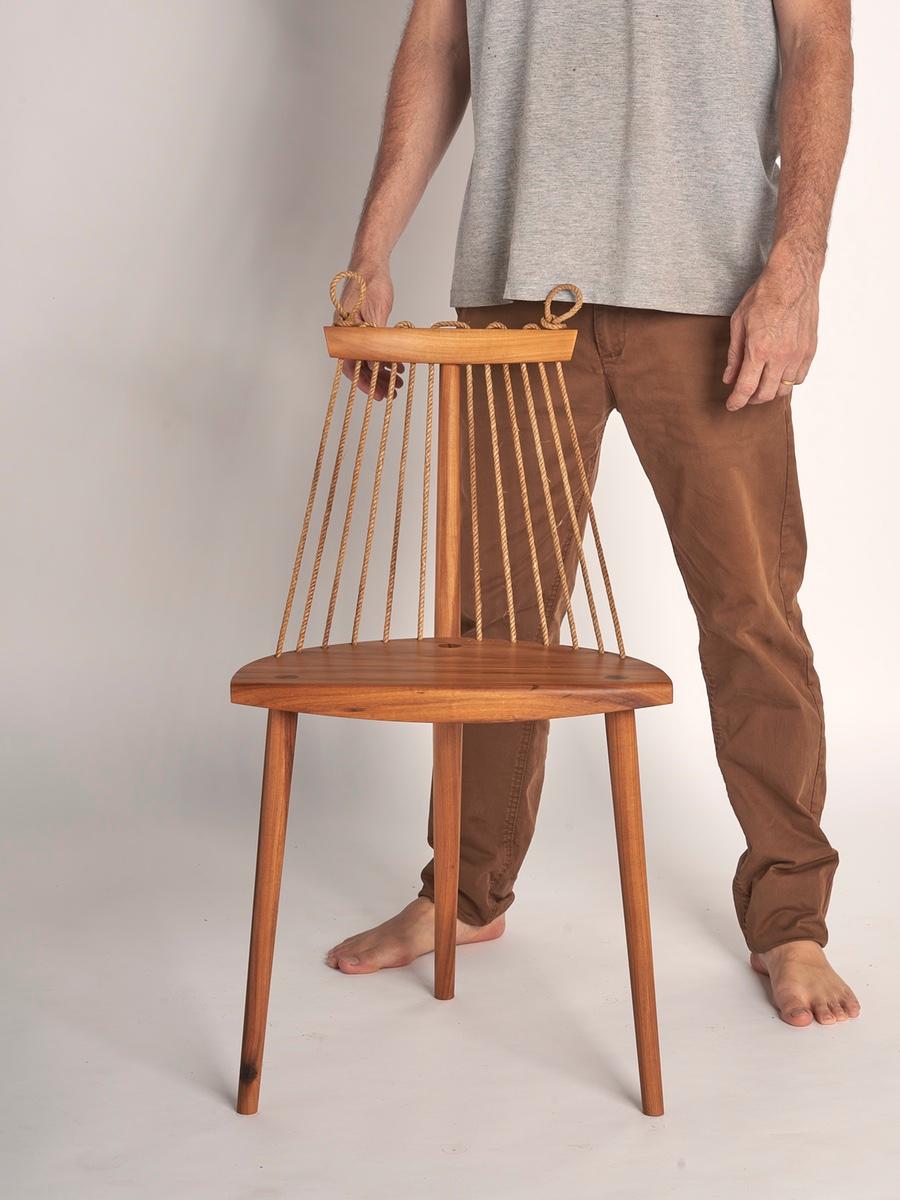 Zeitgenössischer Stuhl aus brasilianischem Hartholz von Ricardo Graham Ferreira im Angebot 2