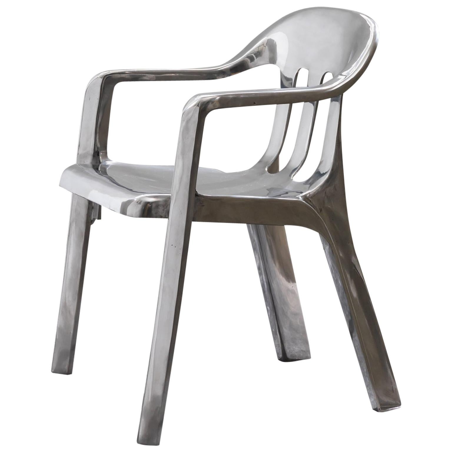 Contemporary Chair in Cast Aluminum