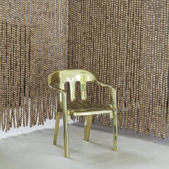 "Monobloco" Chaise sculpturale contemporaine en laiton coulé par Estudio Orth