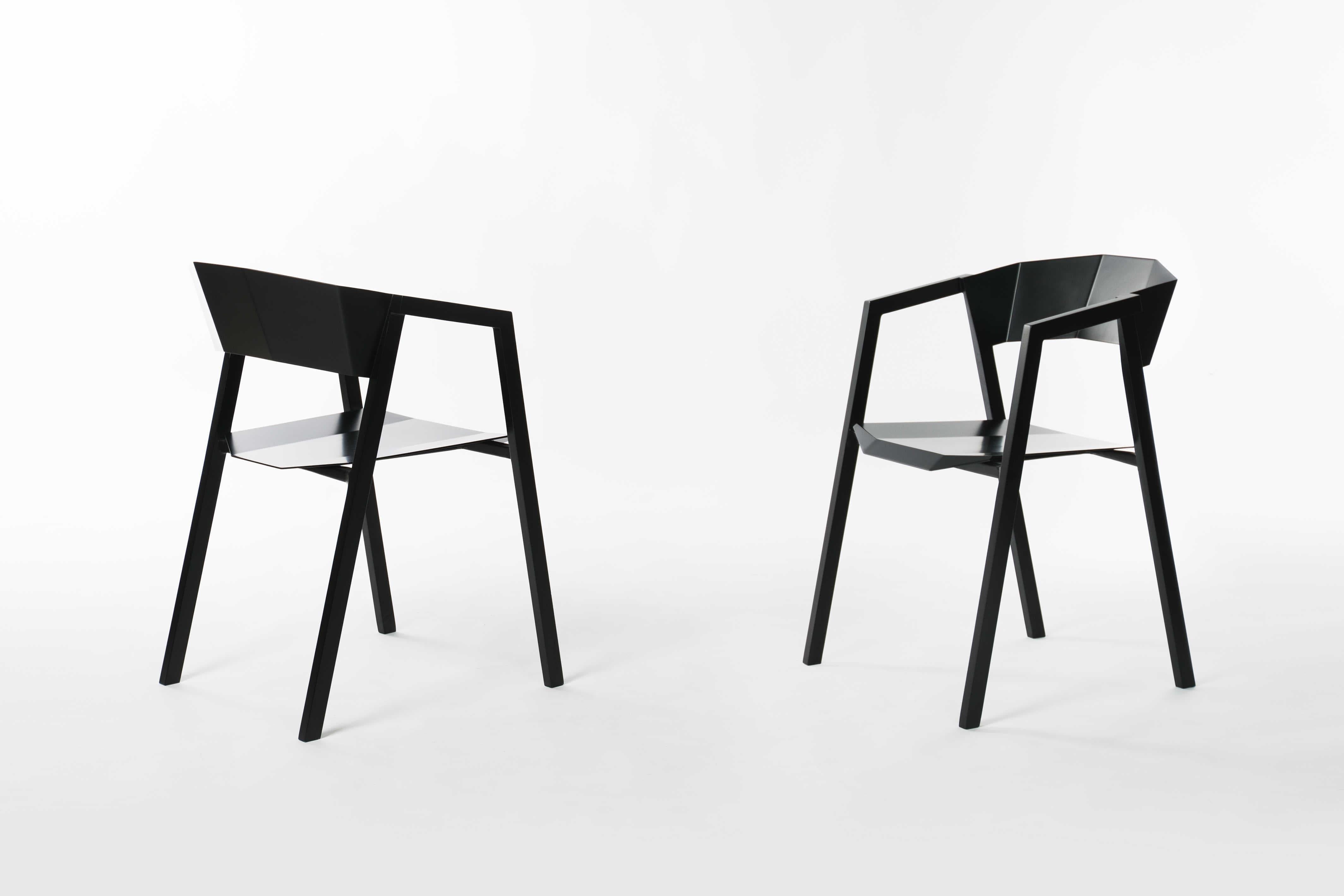 'K' chair is a made of aluminium (black or white)
by Bentu Design

Dimensions: H 75.2cm x 52 x 48 cm


Bentu Design's furniture derives its uniqueness from the simplicity of its forms and its materials. Designed and manufactured by the designers of