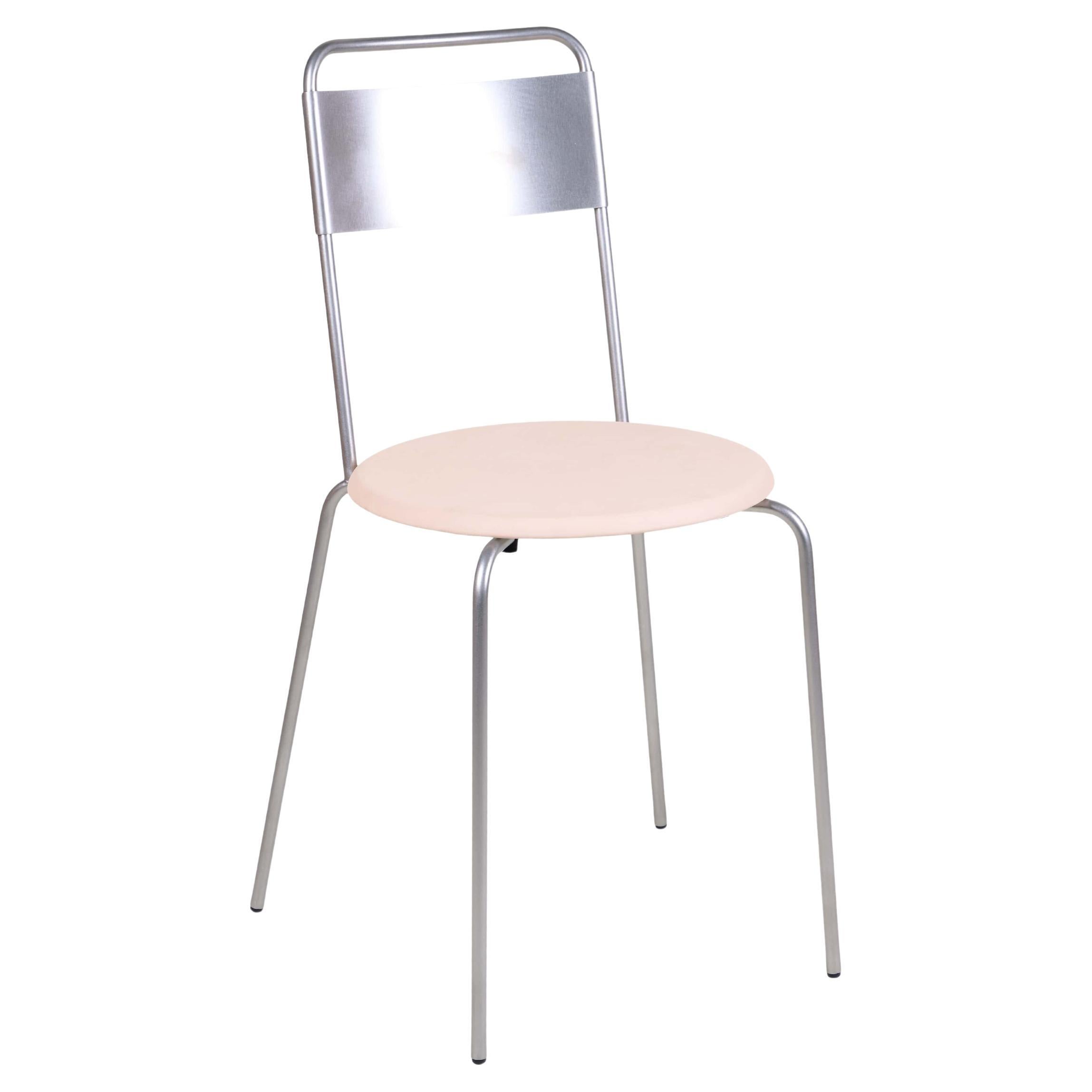 Zeitgenössischer Stuhl 'Petit Rond' Troels Grum-Schwensen X FRAMA, Stahl und Leder im Angebot