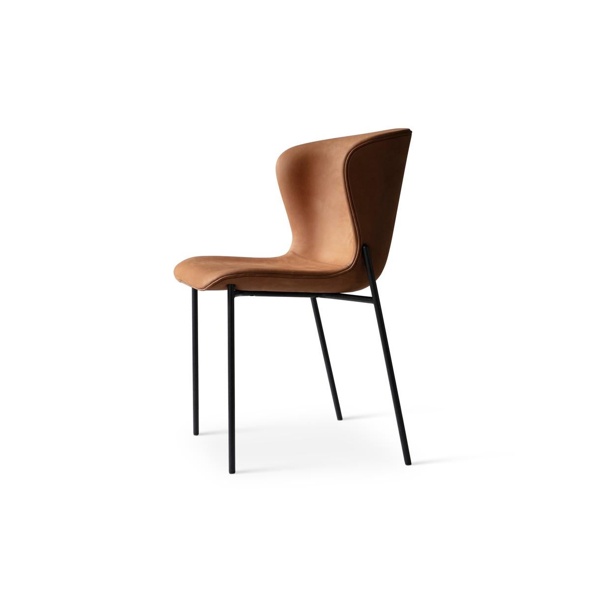 Contemporary Chair 'Pipe' Black Frame, Beige Wool, Xylophone For Sale 10