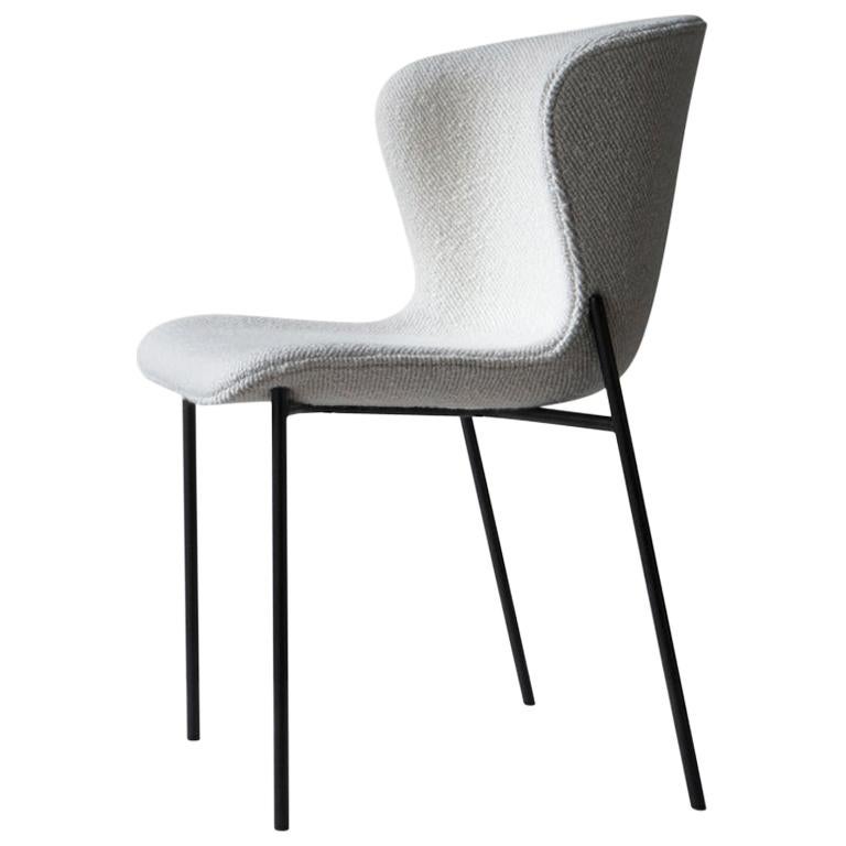 Contemporary Chair 'Pipe' Black Frame, A Joy Fabric