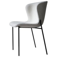 Contemporary Chair 'Pipe' Bouclé Fabric