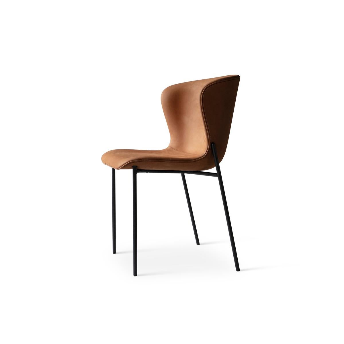 Contemporary Chair 'Pipe' in Leather, Dakar 0197, Chrome Frame For Sale 10