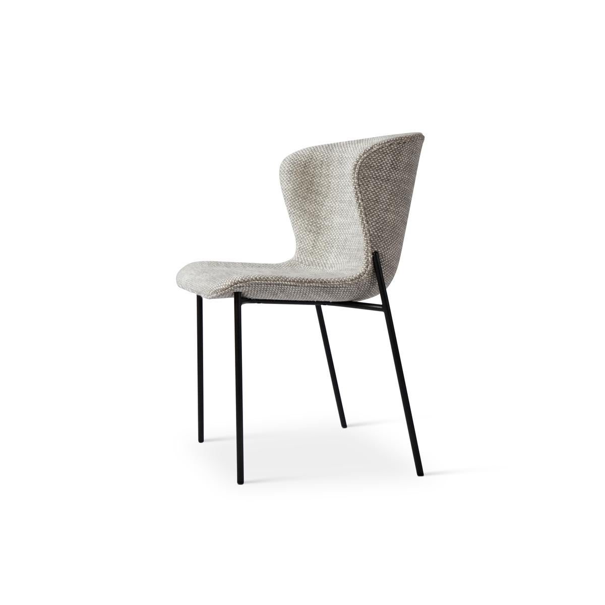 Zeitgenössischer Stuhl „Pipe“ aus Leder – Dakar 0197, Chromrahmen im Angebot 3