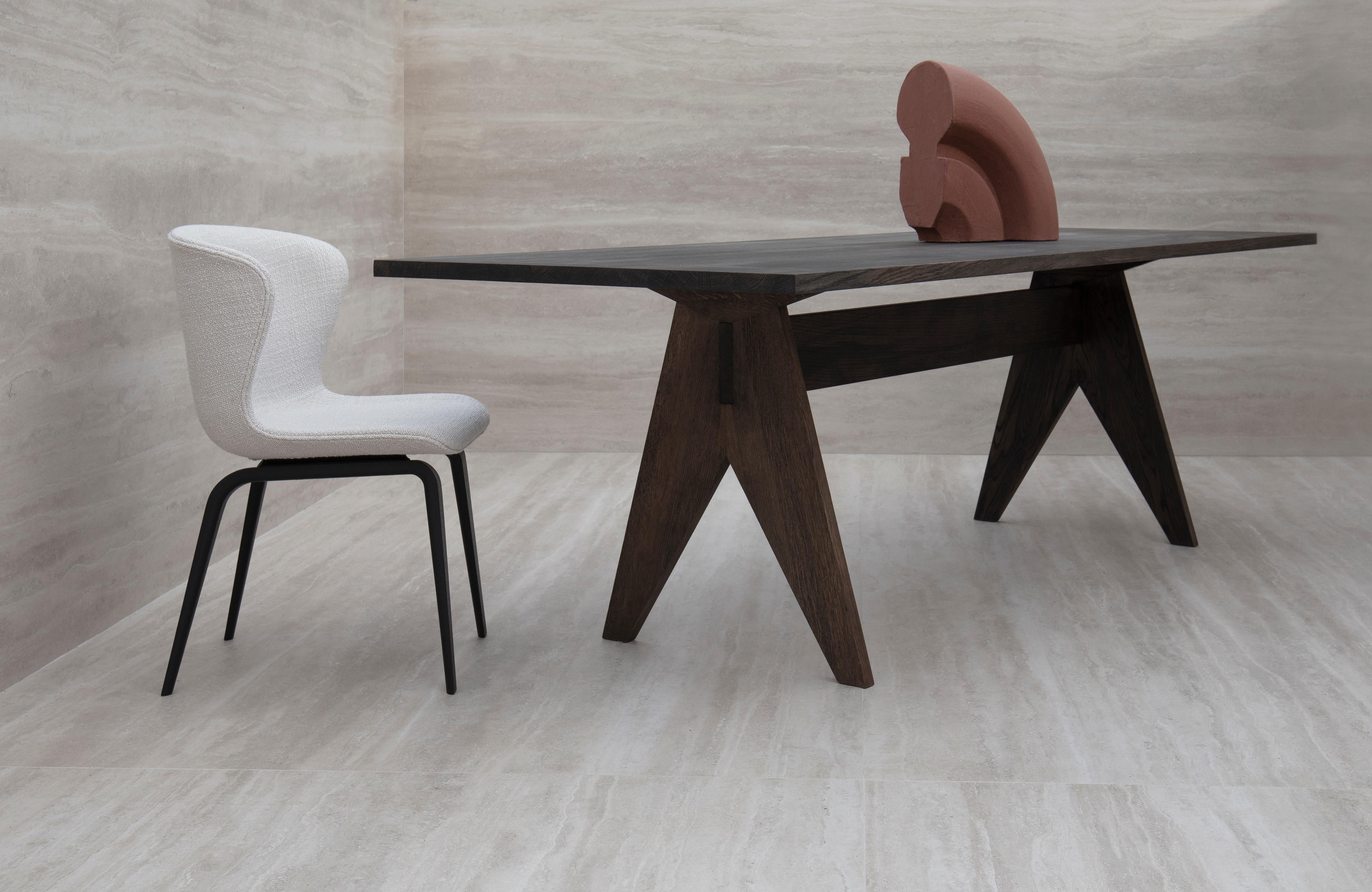 Contemporary Chair 'Pipe Wood' Smoked Wood, KARAKORUM 003 For Sale 11