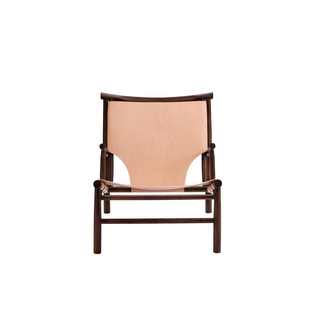 'Samurai' Lounge Chair 
Signed by Kristian Sofus Hansen & Tommy Hyldahl for Norr11

Dimensions: 
W. 66 cm, D. 83 cm, H. 75 cm, SH. 37 cm

Model shown: Dark Smoked Oak & Nature Leather

_________________

Samurai is a modern interpretation of the