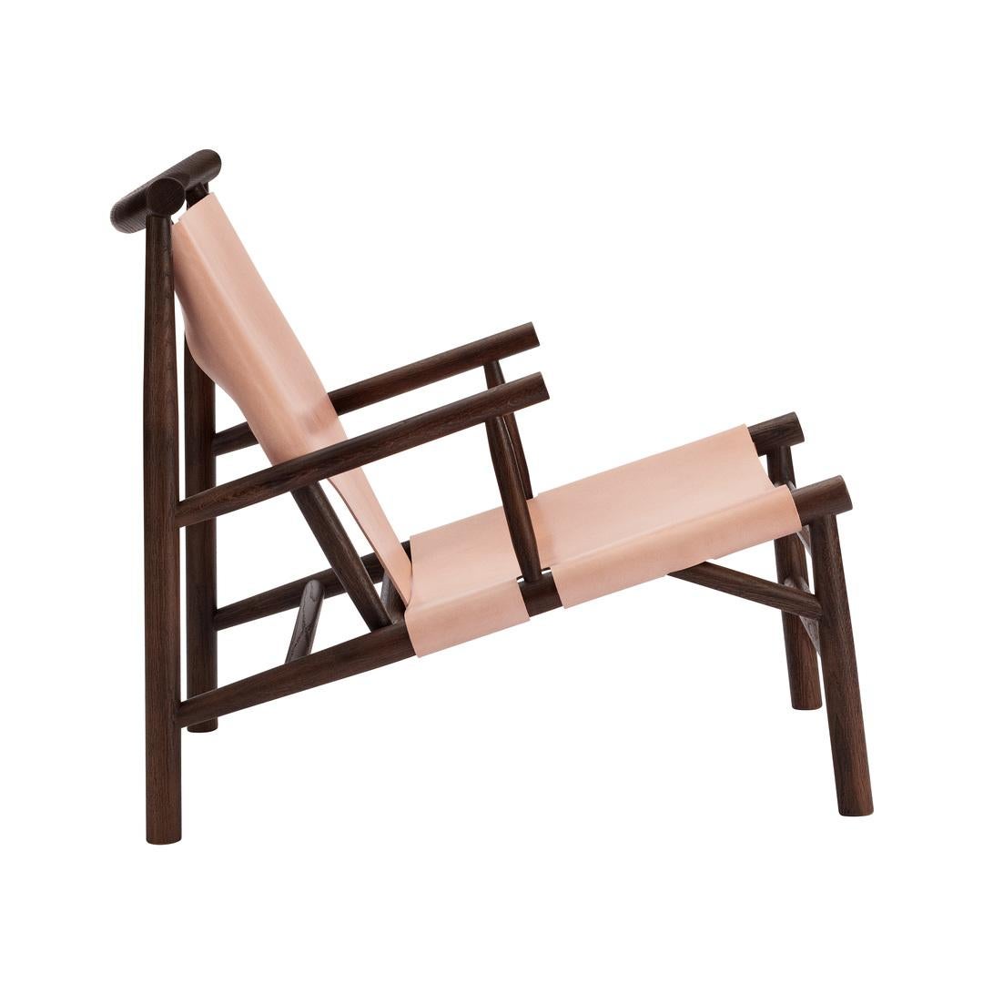 Scandinavian Modern Contemporary Chair 'Samurai' by Norr11, Dark Smoked & Nature For Sale