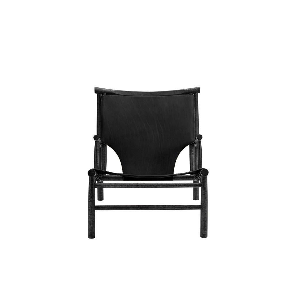 Silla contemporánea 'Samurai' de Norr11, ahumado oscuro y naturaleza Cuero en venta