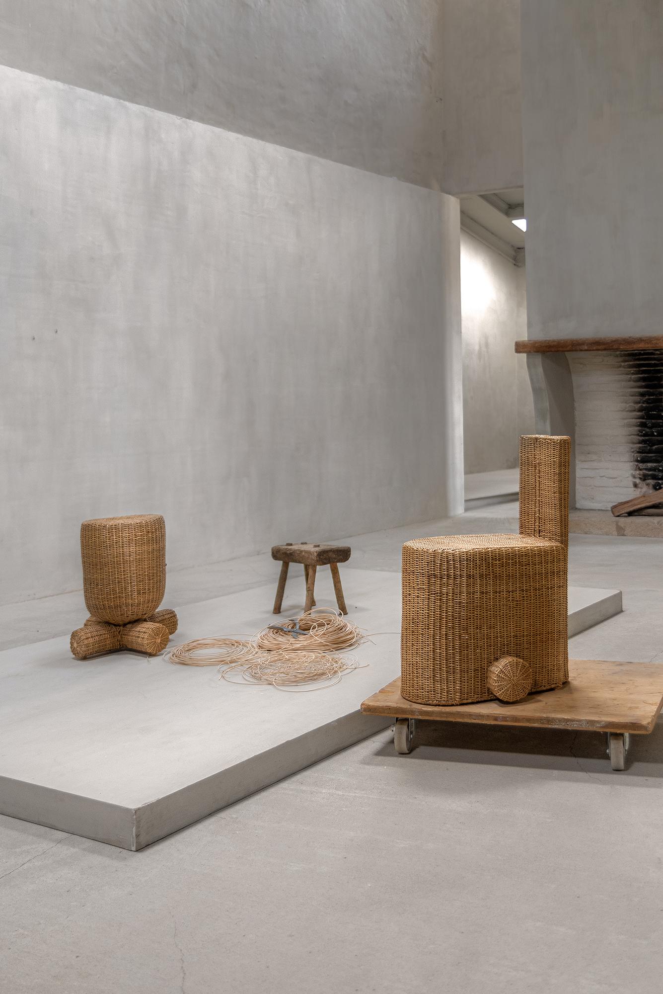 Colombian Contemporary Chair, Sustainable Natural Yaré Fiber, by Fango 'F. Jaramillo' For Sale