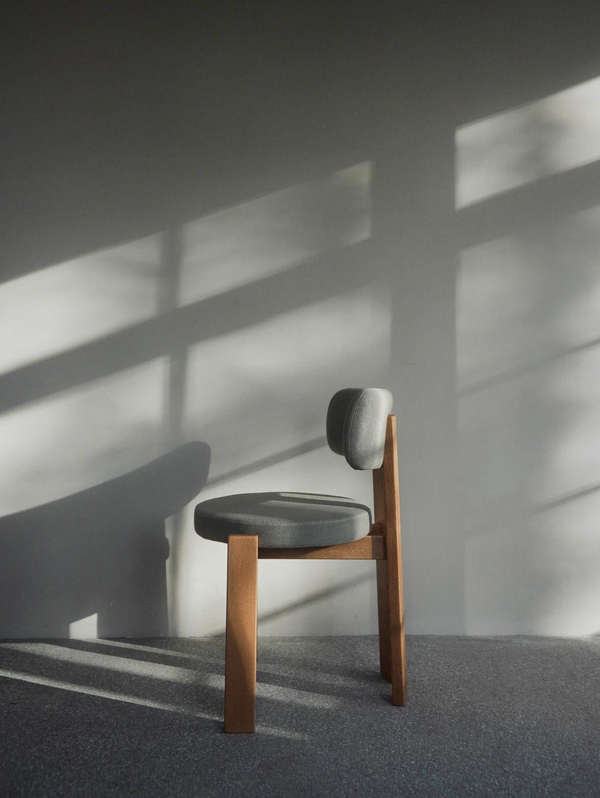 Contemporary Chair 'TR' by Fora Projects, Medium Oak, Vidar col.1511 1