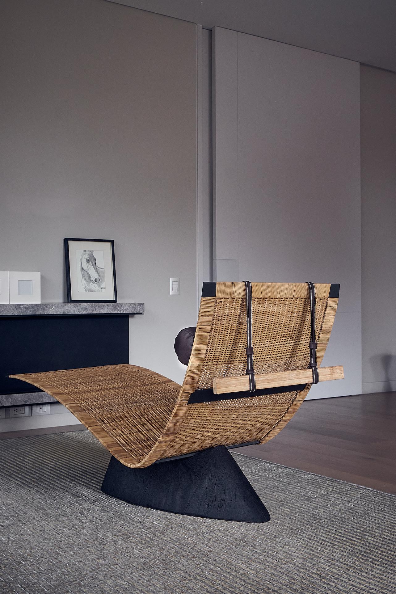 Contemporary Chaise Longue 'Cherlon' by Carmworks, Copper Fabric  For Sale 6