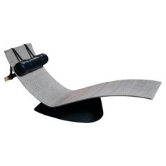 Contemporary Chaise Longue 'Cherlon' by Carmworks, Copper Fabric 