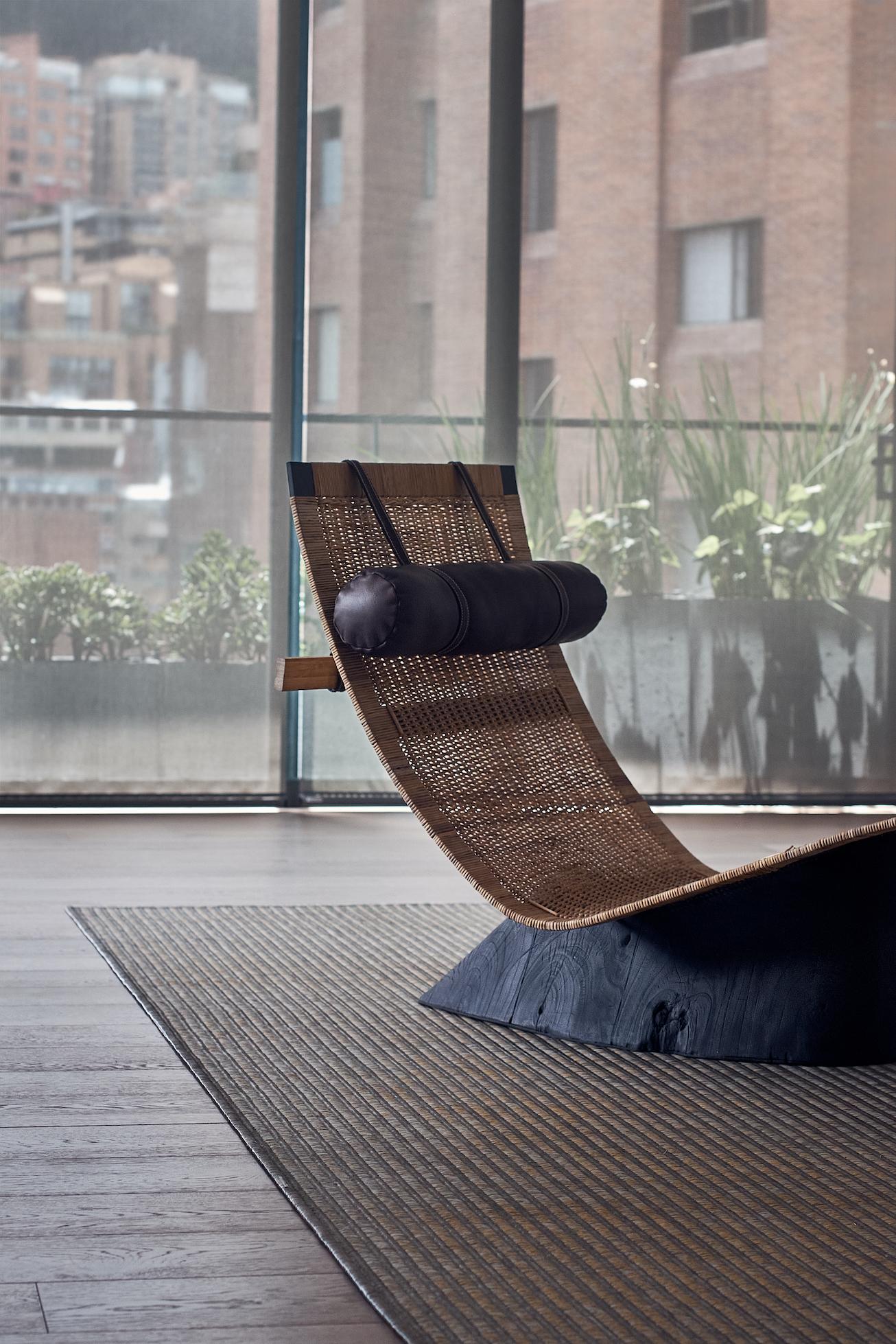 Organic Modern Contemporary Chaise Longue 'Cherlon' by Carmworks For Sale