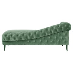 Contemporary chaise lounge Offered in Button & Capitonnée Tufting