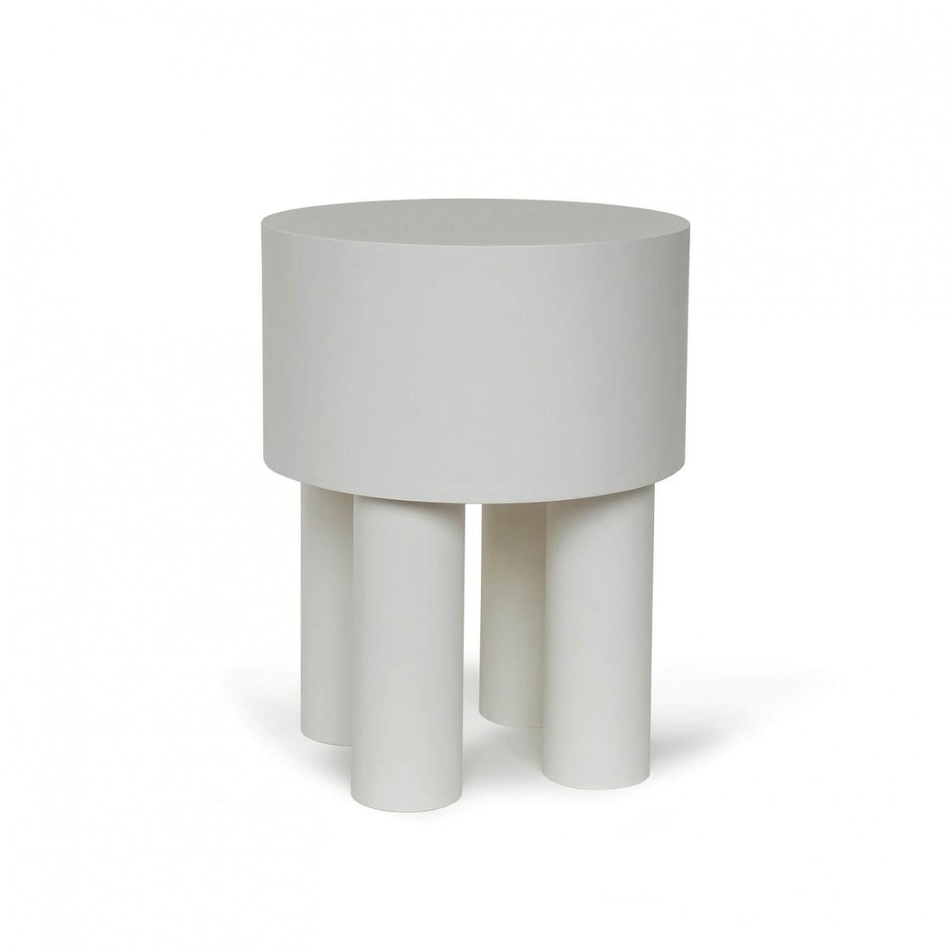 Contemporary Jesmonite side table - Pilotis by Malgorzata Bany.

Inspired by support columns that lift a building above ground or water. Each piece is formed using a mould made of paper, used only once, making each piece unique. Available in