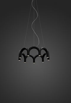 Araña contemporánea 'Arch Circle 76' by Oblure, Negro