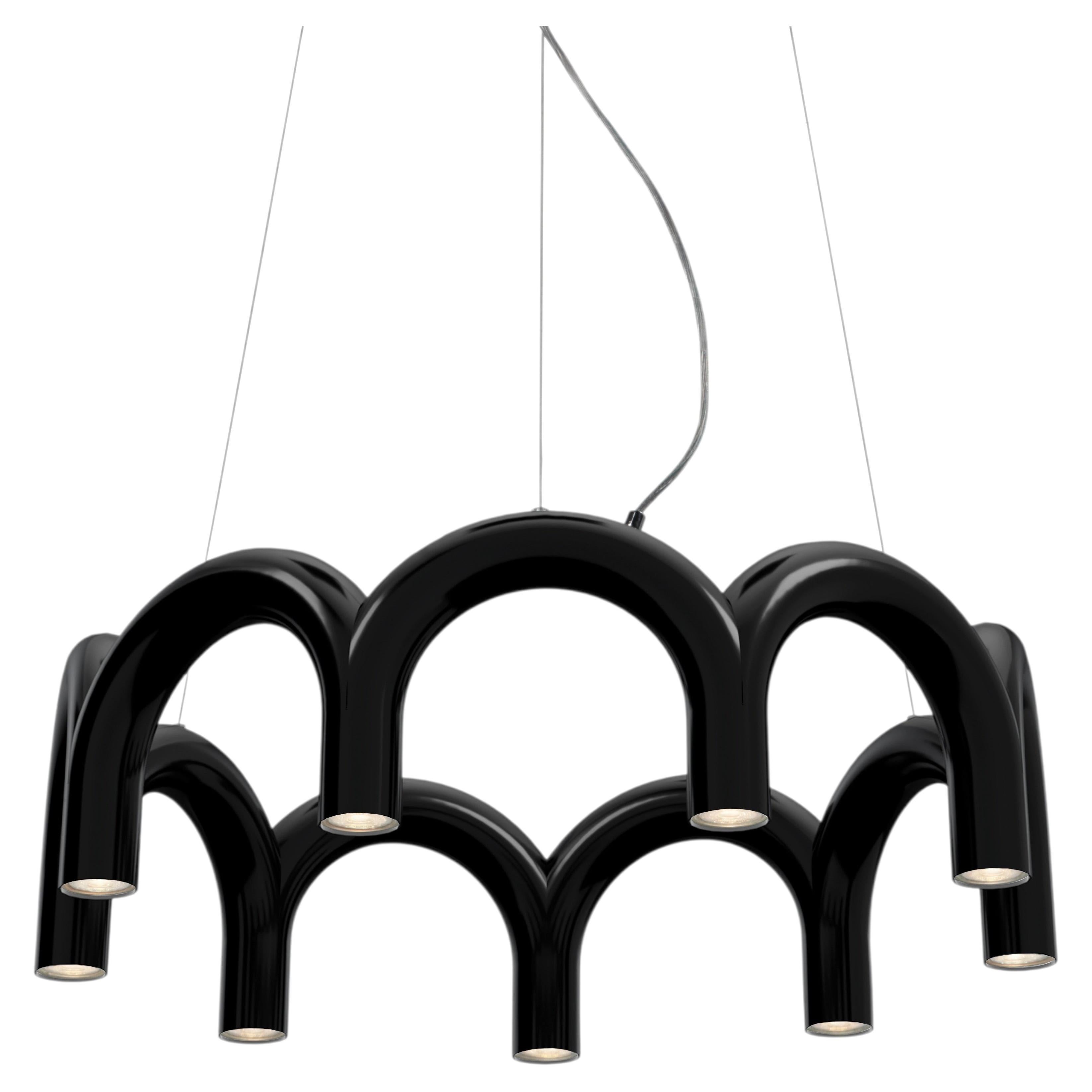 Lustre contemporain 'Arch Circle 76' par Oblure, Noir en vente