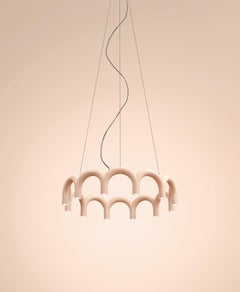 Contemporary Chandelier 'Arch Circle 98' by Oblure, Nude