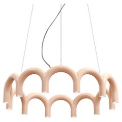 Contemporary Chandelier 'Arch Circle 98' by Oblure, Nude