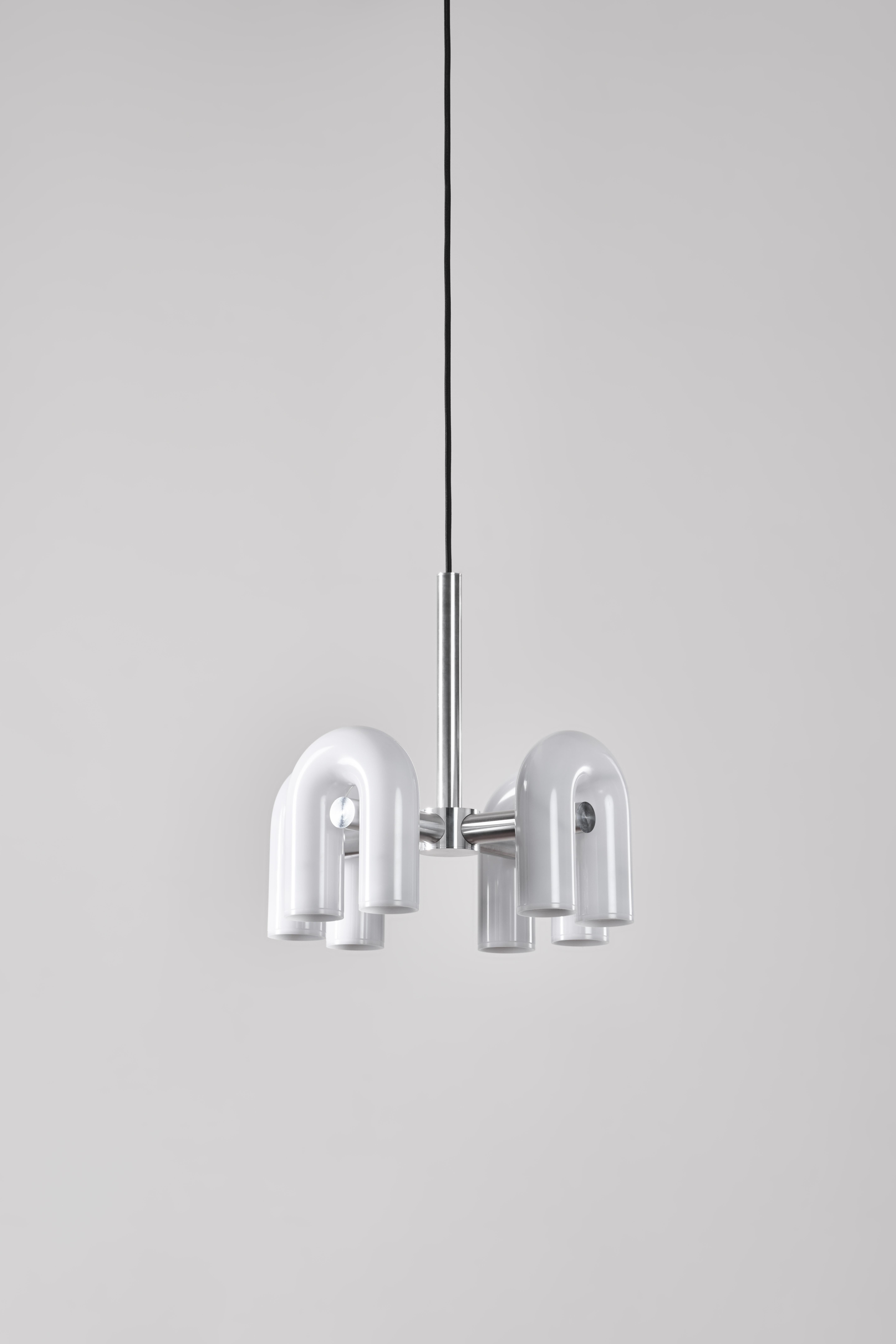 Aluminum Contemporary Chandelier 'Cirkus' by AGO 'Large - RAW' (Limited Edition) For Sale